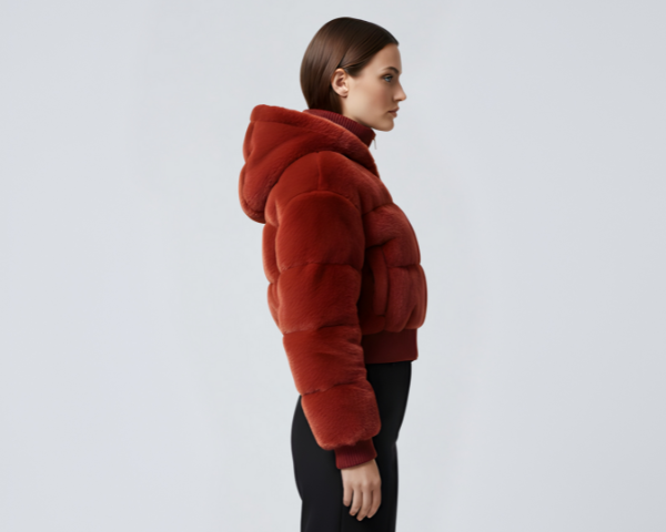 D'OR Shearling Puffer Coat